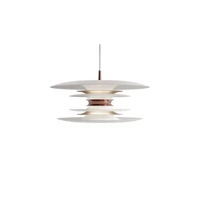 Belid - Diablo Taklampa Ø50 Matt White/Rosé Silver