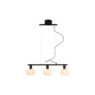 BELL taklampa 3:a rak, svart/vit