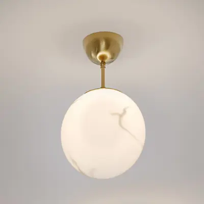 Bellagio taklampa, mässingsfärgad/vit, 1 lampa, glas – By Rydéns - Vardagsrum - Med en ljuskälla