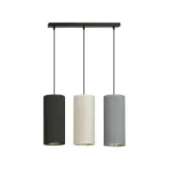 BENTE 3 Taklampa, Svart/Svart/Grå/Vit