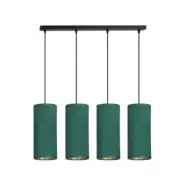 BENTE 4 Taklampa, Svart/Grön