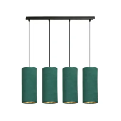 BENTE 4 Taklampa, Svart/Grön