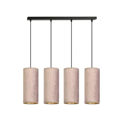 BENTE 4 Taklampa, Svart/Rose