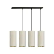 BENTE 4 Taklampa, Svart/Vit