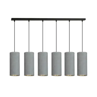 BENTE 6 Taklampa, Svart/Grå