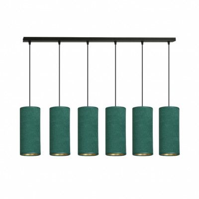 BENTE 6 Taklampa, Svart/Grön