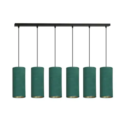 BENTE 6 Taklampa, Svart/Grön