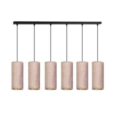 BENTE 6 Taklampa, Svart/Rose