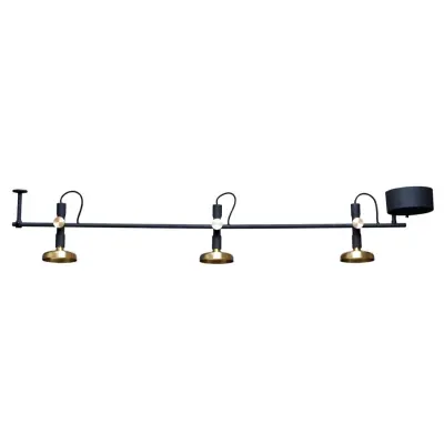 Blend 100 taklampa Jet black, brass
