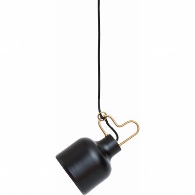 Bolb taklampa, mattsvart 14cm