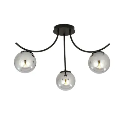 BOSTON 3 Taklampa, Svart/Grafit