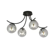 BOSTON 4 Taklampa, Svart/Grafit