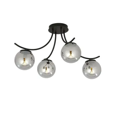 BOSTON 4 Taklampa, Svart/Grafit