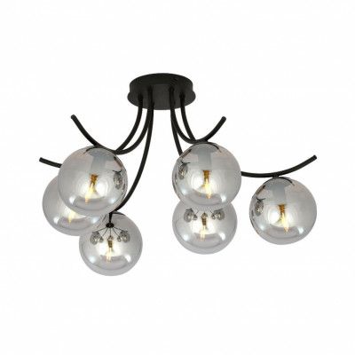 BOSTON 6 Taklampa, Svart/Grafit