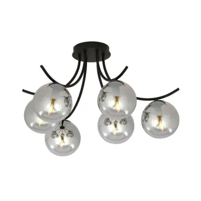 BOSTON 6 Taklampa, Svart/Grafit