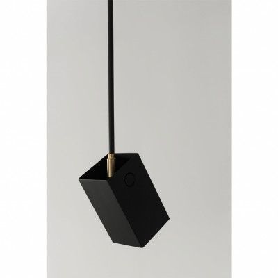 Box ceiling spot taklampa, mattsvart/mässing