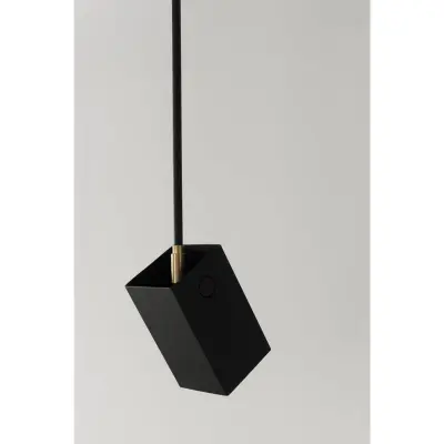 Box ceiling spot taklampa, mattsvart/mässing