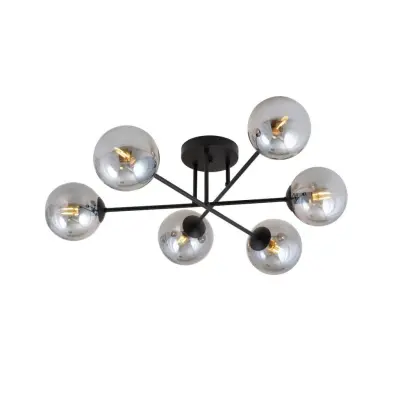 BRENDI 6B Taklampa, Svart/Grafit