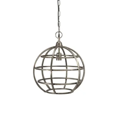 Bristol Taklampa, Råsilver 41cm