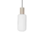 BROSTE COPENHAGEN Lolly taklampa - vitt opalglas och sandaluminium
