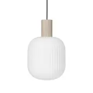BROSTE COPENHAGEN Lolly taklampa - vitt opalglas och sandaluminium