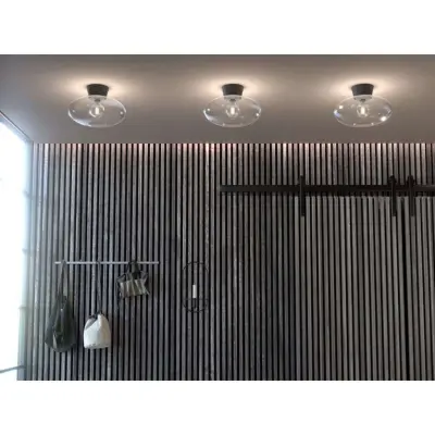 Bullo Plafond XL Ø38 Matt Black/Clear Belid - Vardagsrum - Metall