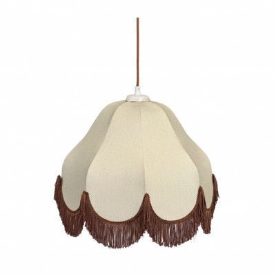 Clara taklampa, beige/brun