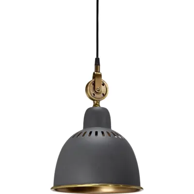 Cleveland Taklampa, JakoGrå/Mässing 23cm