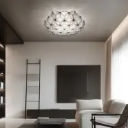 C'EST LA VIE taklampa, svart, Ø 71 cm, 3 lampor – Slamp - Vardagsrum - Design - Plast - Plafond