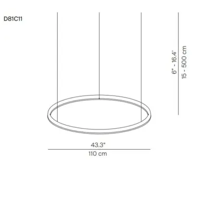 Compendium Circle LED Taklampa Ø110 Black Luceplan - Matsal - Aluminium