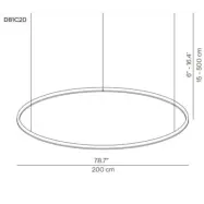 Compendium Circle LED Taklampa Ø200 Alu Luceplan - Matsal - Aluminium