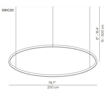 Compendium Circle LED Taklampa Ø200 Alu Luceplan - Matsal - Aluminium