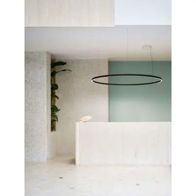 Compendium Circle LED Taklampa Ø200 Black Luceplan - Matsal - Aluminium - Ring