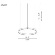 Compendium Circle LED Taklampa Ø72 Brass - Luceplan - Matsal - Aluminium - Ring
