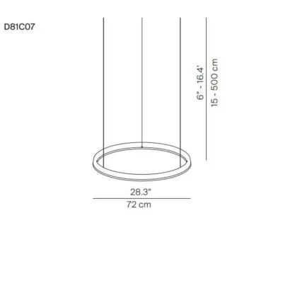 Compendium Circle LED Taklampa Ø72 Brass Luceplan - Matsal - Aluminium