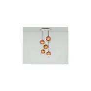 Copper 5 Round taklampa, koppar