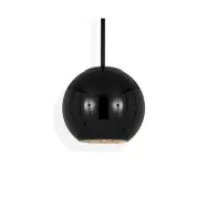 Copper Black Round pendel, svart 25cm