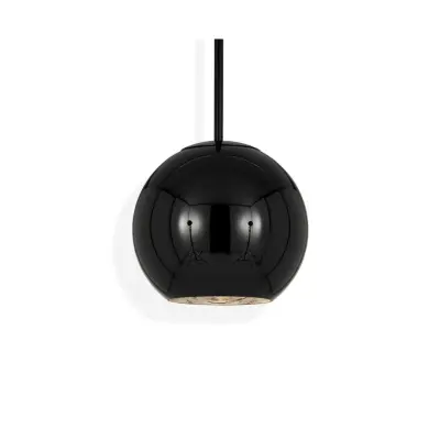 Copper Black Round pendel, svart 25cm