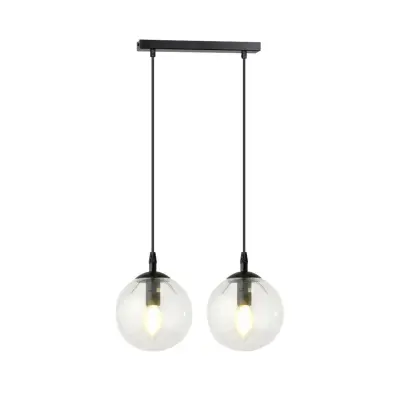 COSMO 2 Taklampa, Svart/Transparent