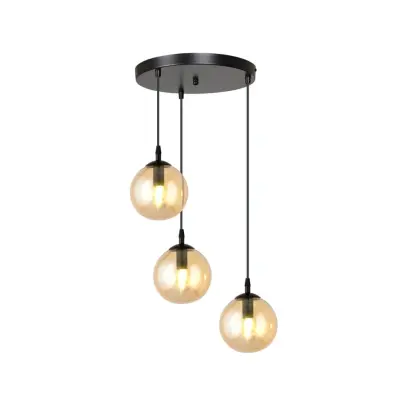 COSMO 3 premium Taklampa, Svart/Amber