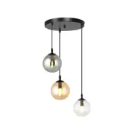 COSMO 3 premium Taklampa, Svart/Transparent/Grafit/Amber