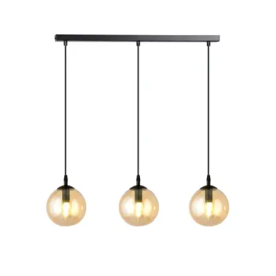 COSMO 3 Taklampa, Svart/Amber