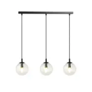 COSMO 3 Taklampa, Svart/Transparent