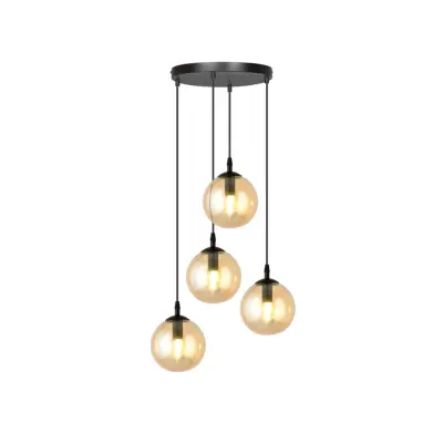 COSMO 4 premium Taklampa, Svart/Amber
