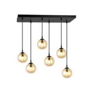 COSMO 6 Taklampa, Svart/Amber