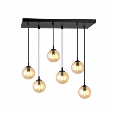 COSMO 6 Taklampa, Svart/Amber