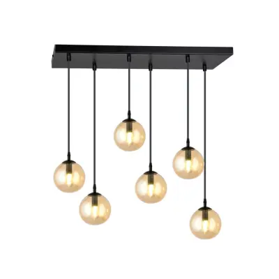 COSMO 6 Taklampa, Svart/Amber