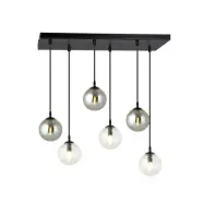 COSMO 6M2 Taklampa, Svart/Transparent/Grafit