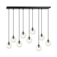 COSMO 9 Taklampa, Svart/Transparent