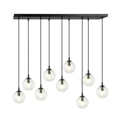 COSMO 9 Taklampa, Svart/Transparent